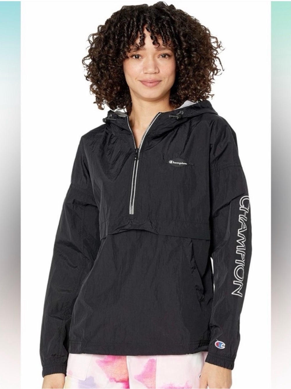 Champion half-zip anorak windbreaker size s